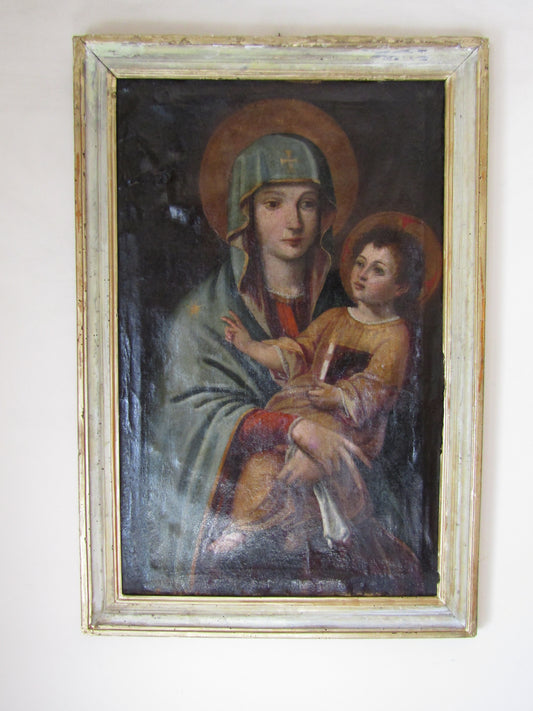Scuola del XVII secolo-Madonna con Bambino