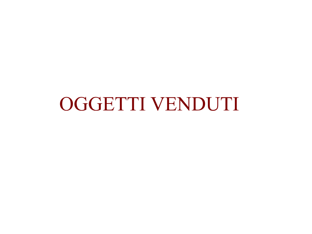 Oggetti venduti