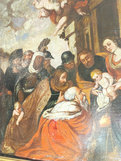 Peter Paul Rubens (1577-1640), Scuola di- Adorazione dei Re Magi