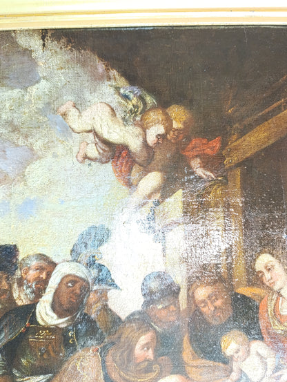 Peter Paul Rubens (1577-1640), Scuola di- Adorazione dei Re Magi