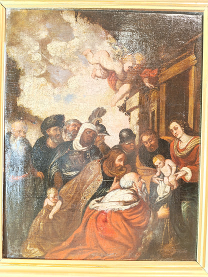 Peter Paul Rubens (1577-1640), Scuola di- Adorazione dei Re Magi