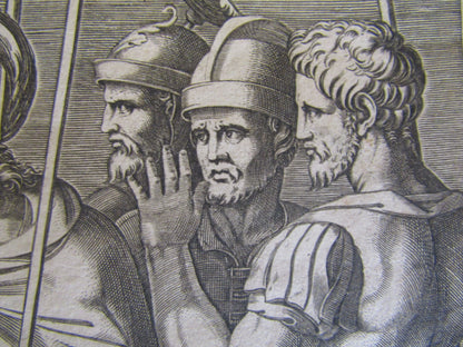 Antica stampa del XVI secolo -Marcantonio Raimondi (1480ca.-1530ca.), da Raffaello